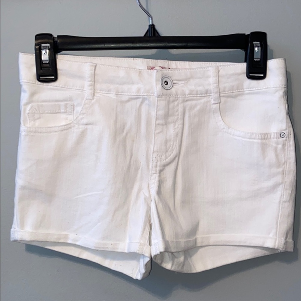 White Jean Shorts